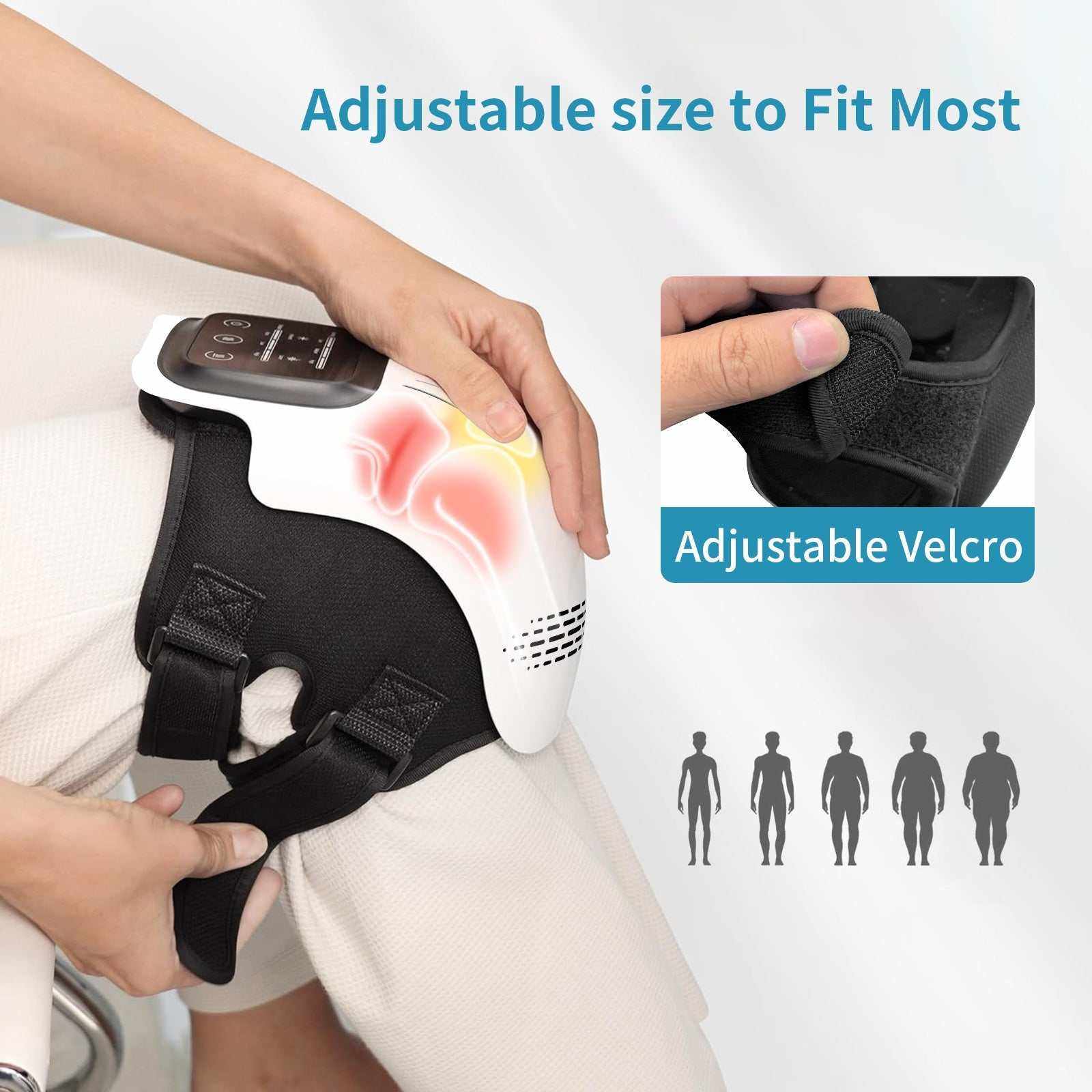 Intelligent home use electric kneading knee massager with heating and vibration for pain relief
